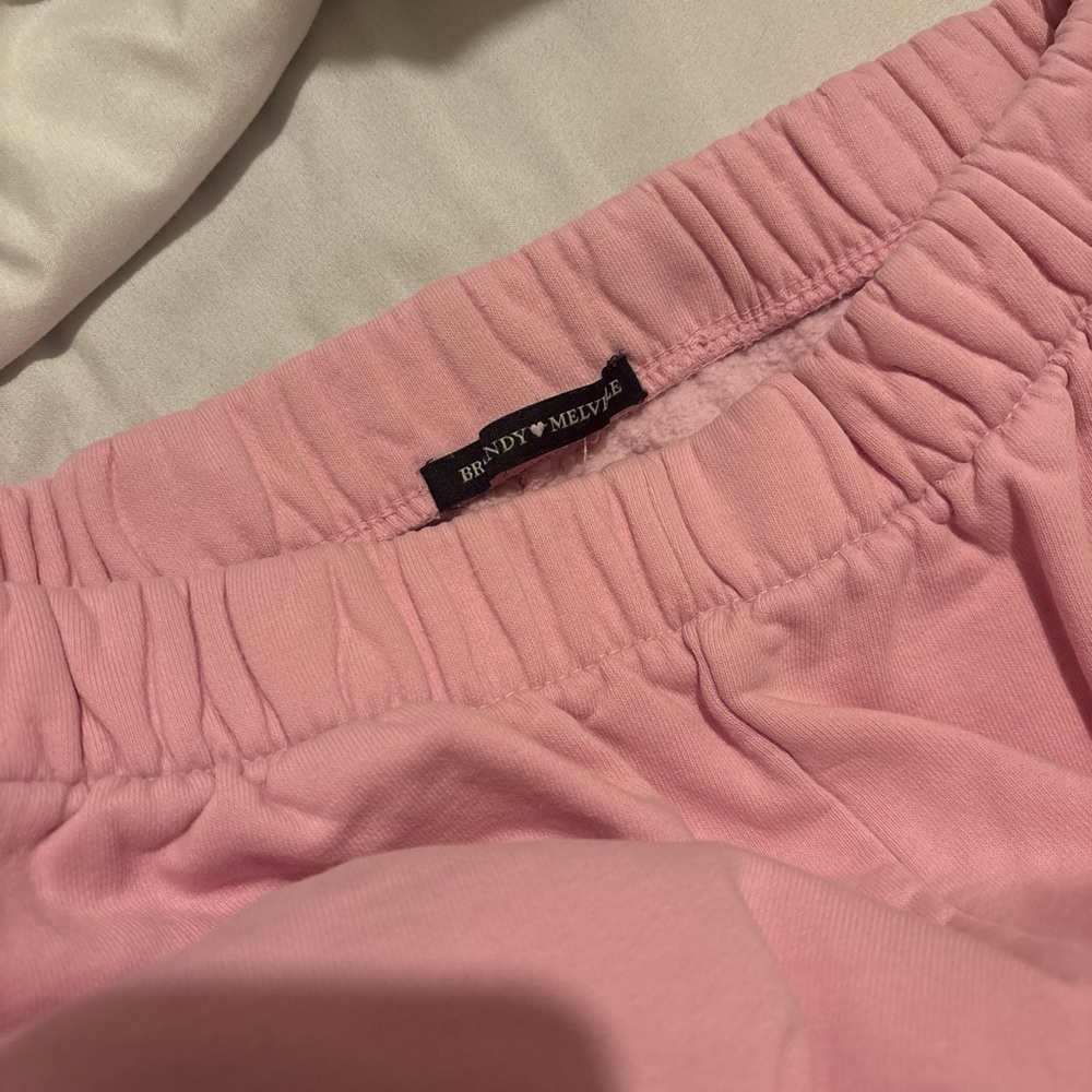 Brandy Melville Pink Cuffed Sweatpamts